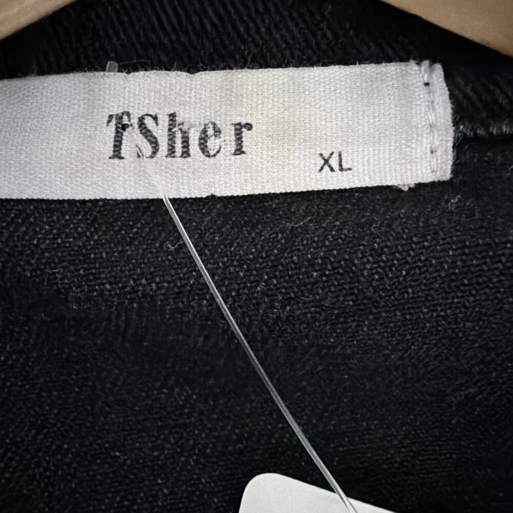 Tsher Black Button Up Inside Pocket Jacket #1293 Size Xl View 5